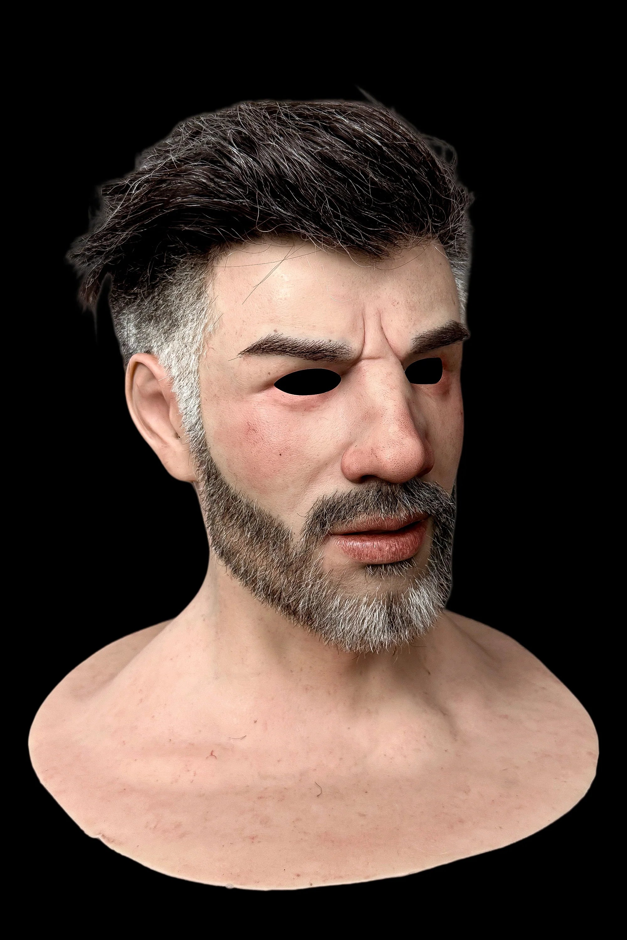 Jiamusi Realistic Silicone Mask – Full Head Male Cosplay & Halloween Prop