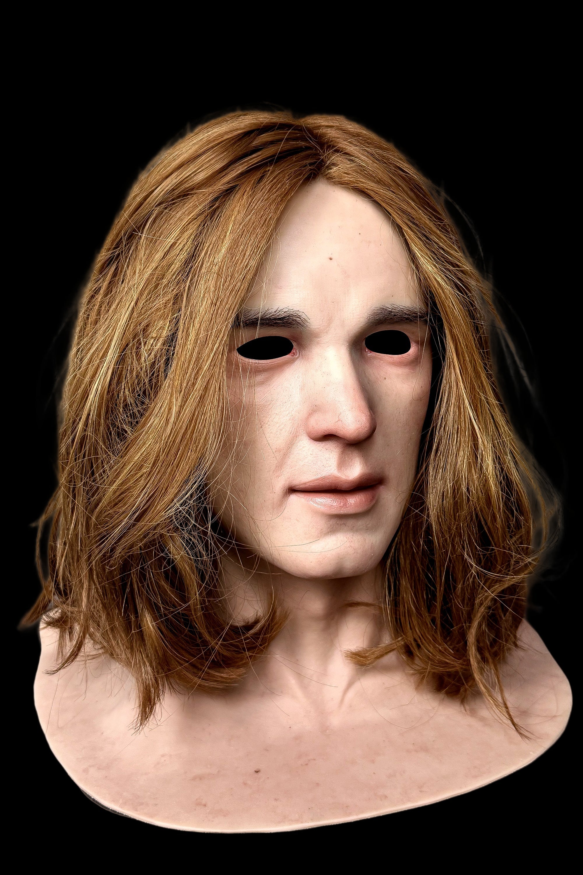 Realistic Female Silicone Mask – Short Hair Woman Full Head Mask for Cosplay, Halloween & Theater