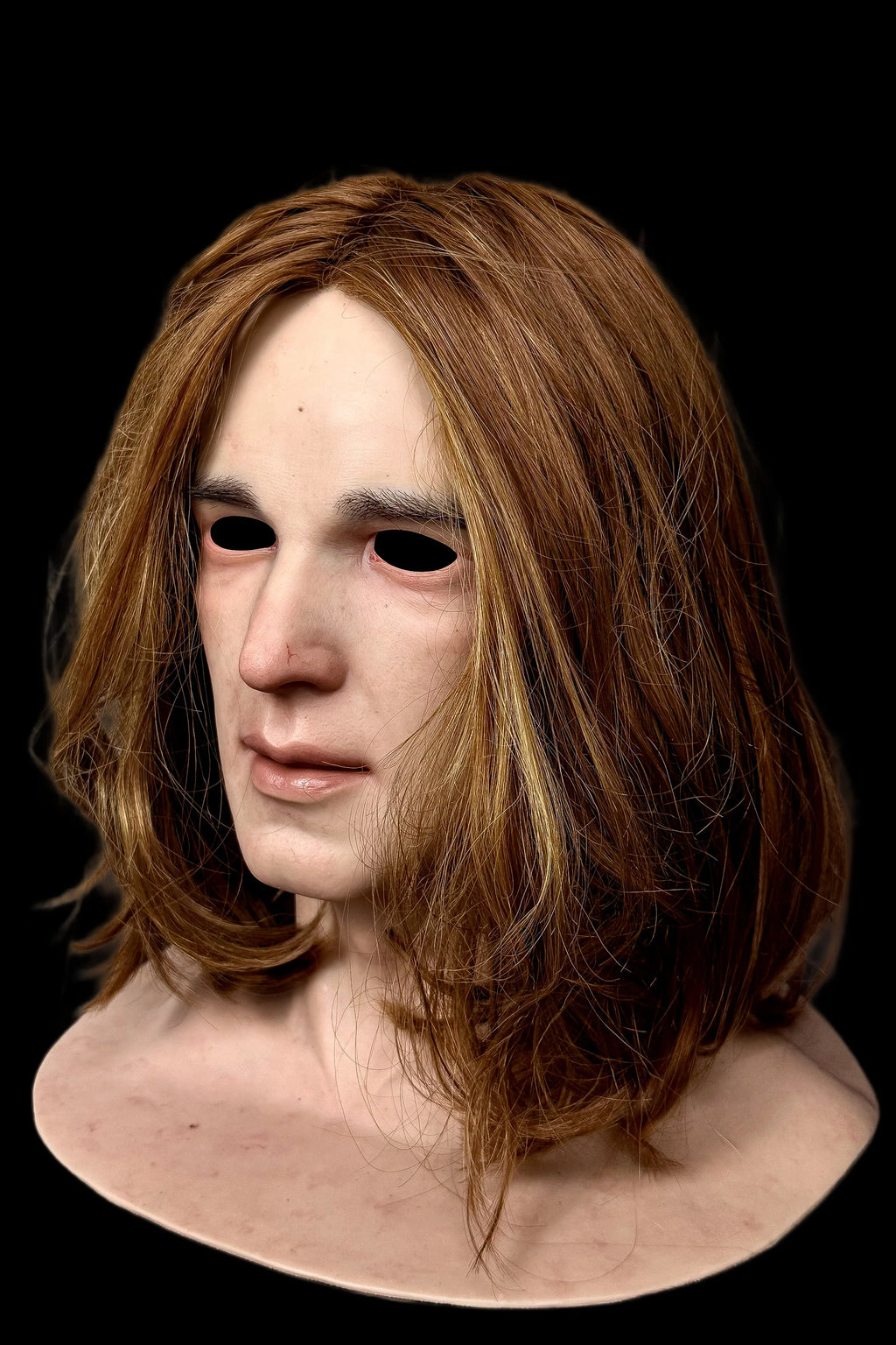 Realistic Female Silicone Mask – Short Hair Woman Full Head Mask for Cosplay, Halloween & Theater