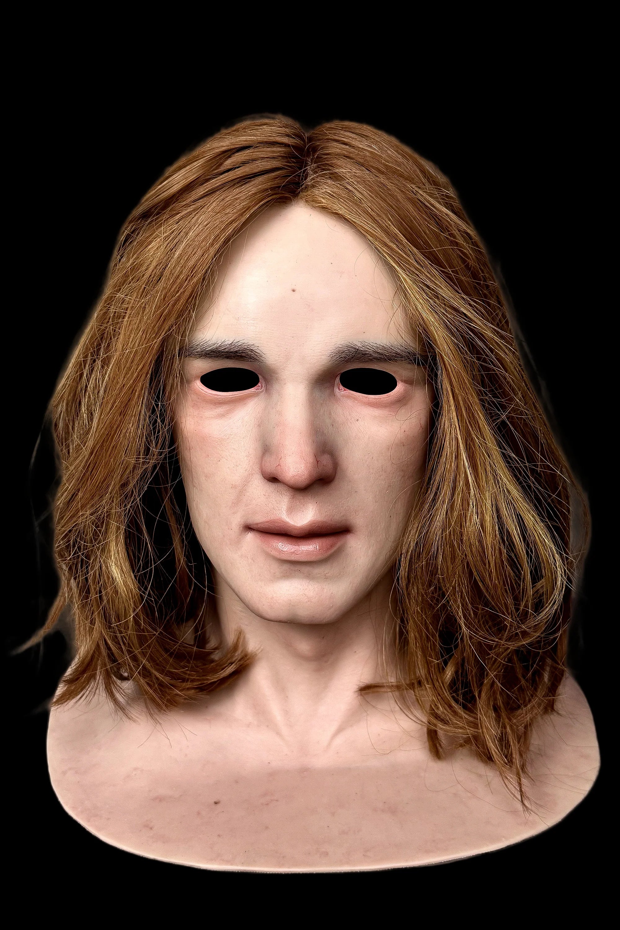 Realistic Female Silicone Mask – Short Hair Woman Full Head Mask for Cosplay, Halloween & Theater