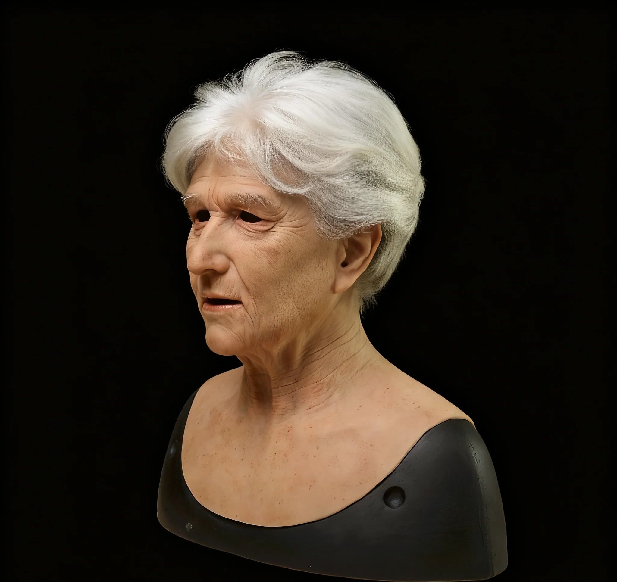 Realistic Elderly Mask Premium Silicone Mask Halloween Costume Accessory Party Prop