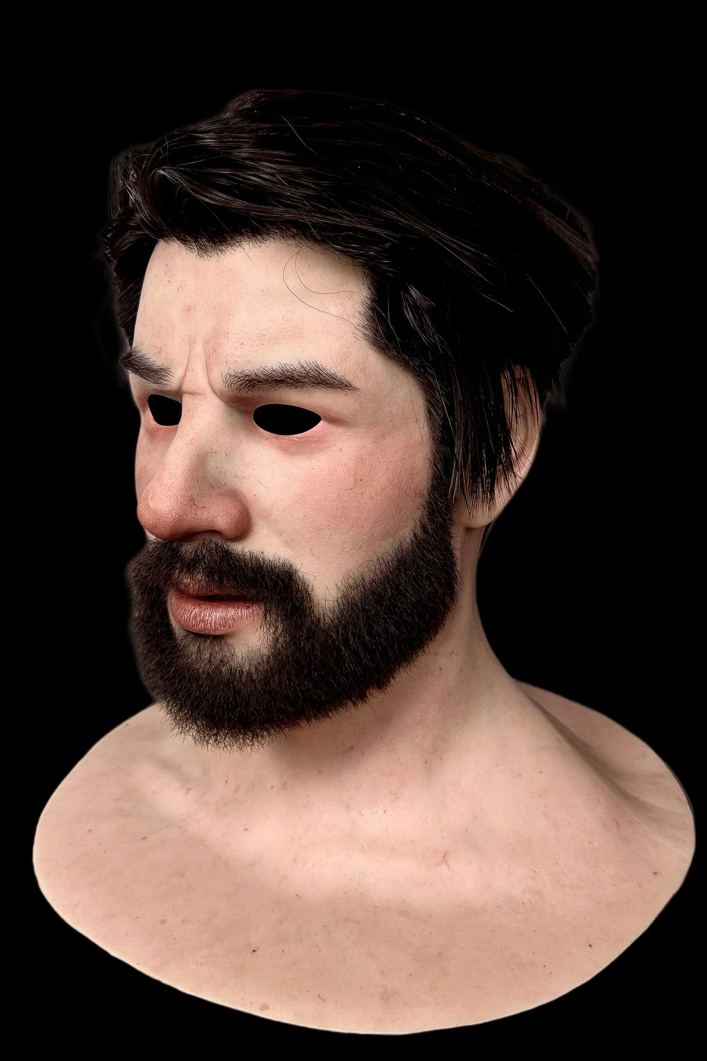 Jiamusi Ultra Realistic Silicone Mask – Full Head Male Prop for Cosplay & Halloween