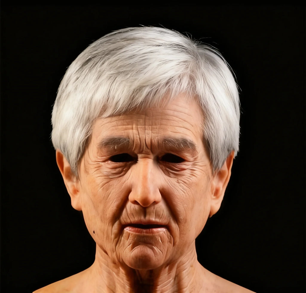 Realistic Granny Mask Premium Silicone Mask Halloween Costume Accessory Party Prop