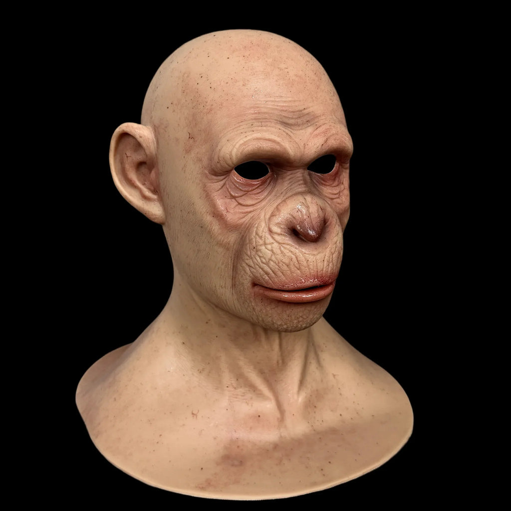 Monkey Mask Full-Head Animal Mask Halloween Party Carnival Prop Silicone Mask Adult Size