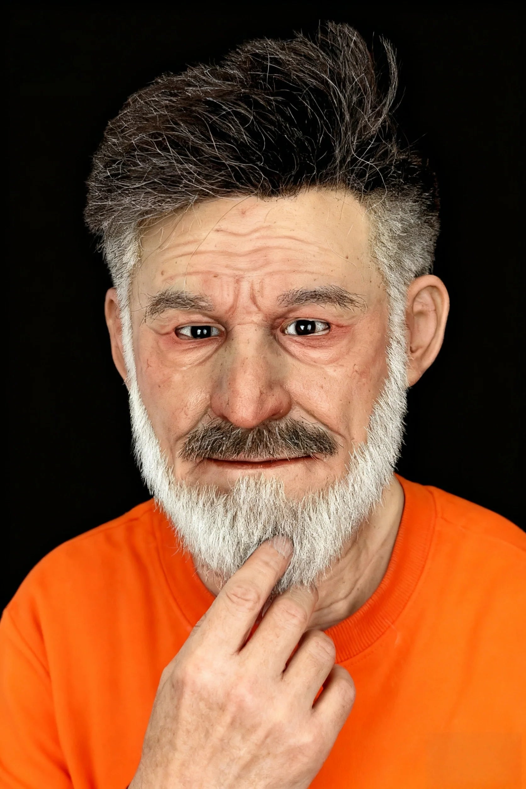 Ente Ultra Realistic Silicone Mask – Full Head Elderly Male Cosplay & Film Prop