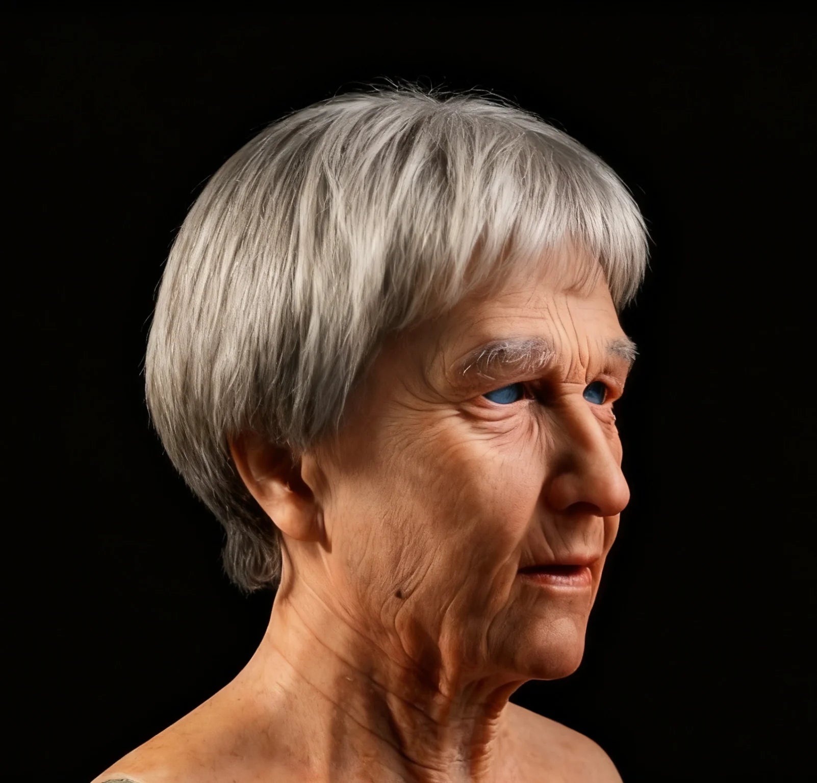 Realistic Granny Mask Premium Silicone Mask Halloween Costume Accessory Party Prop