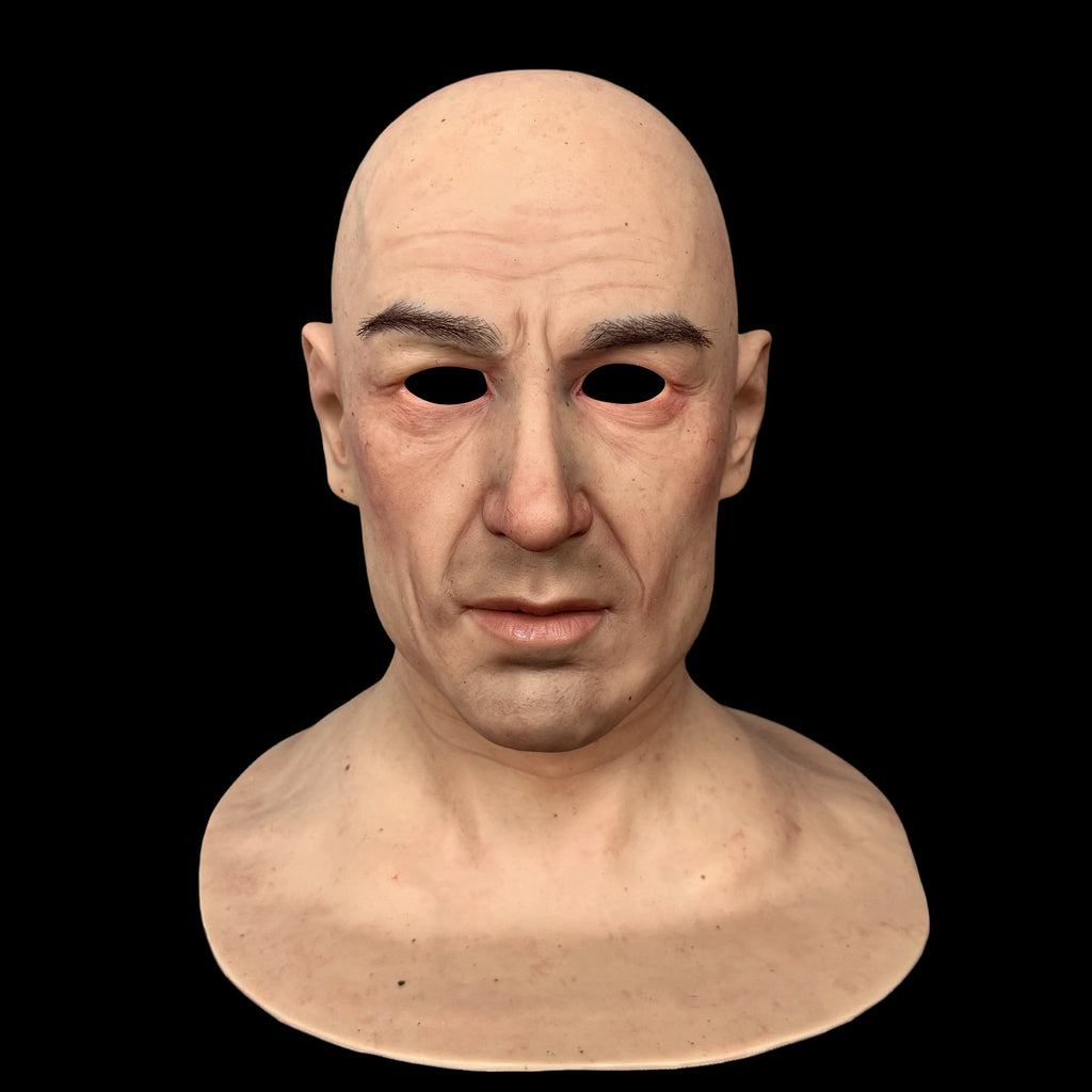 Lucas Ultra Realistic Silicone Mask – Full Head Elderly Male Face Mask for Halloween, Cosplay & Theater