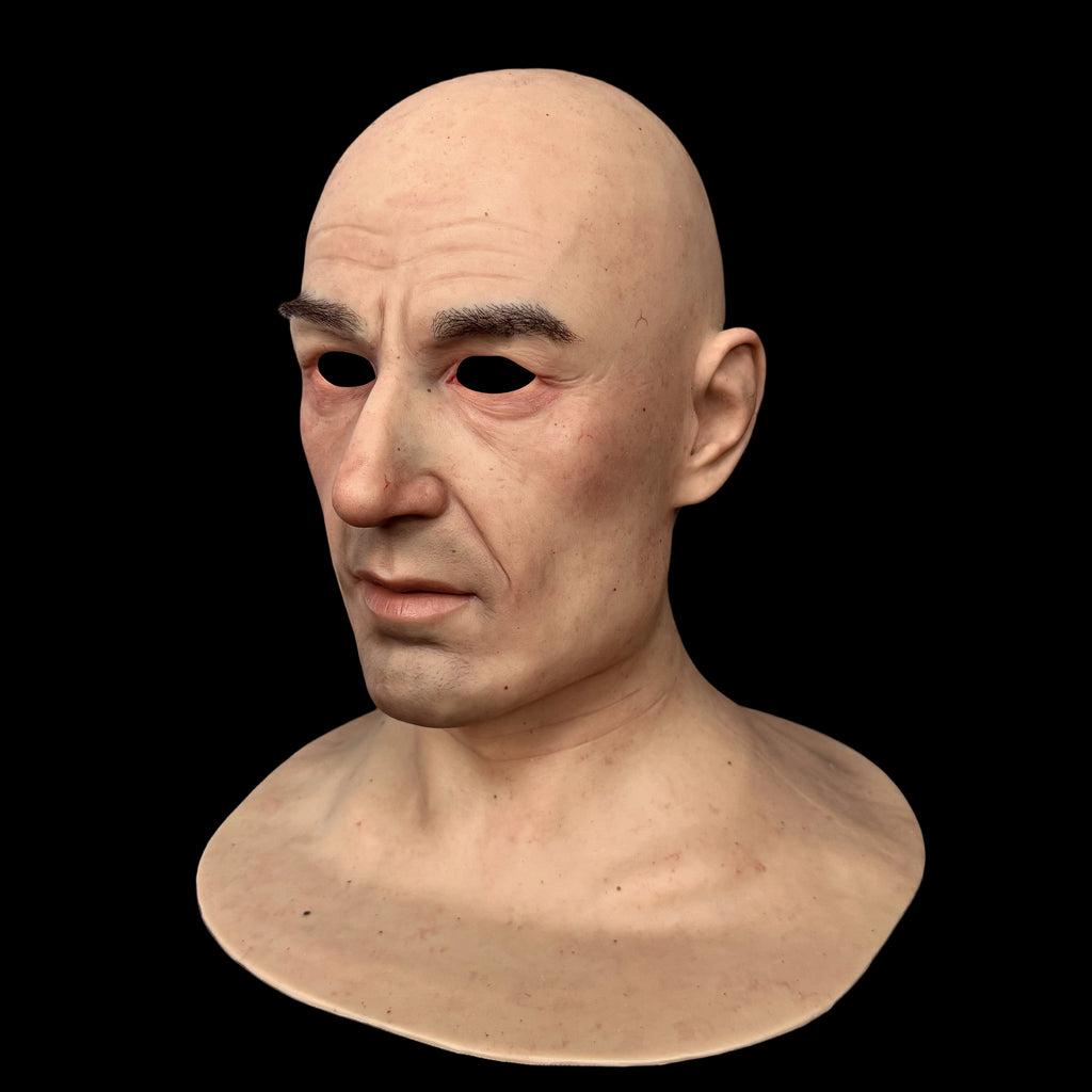 Lucas Ultra Realistic Silicone Mask – Full Head Elderly Male Face Mask for Halloween, Cosplay & Theater