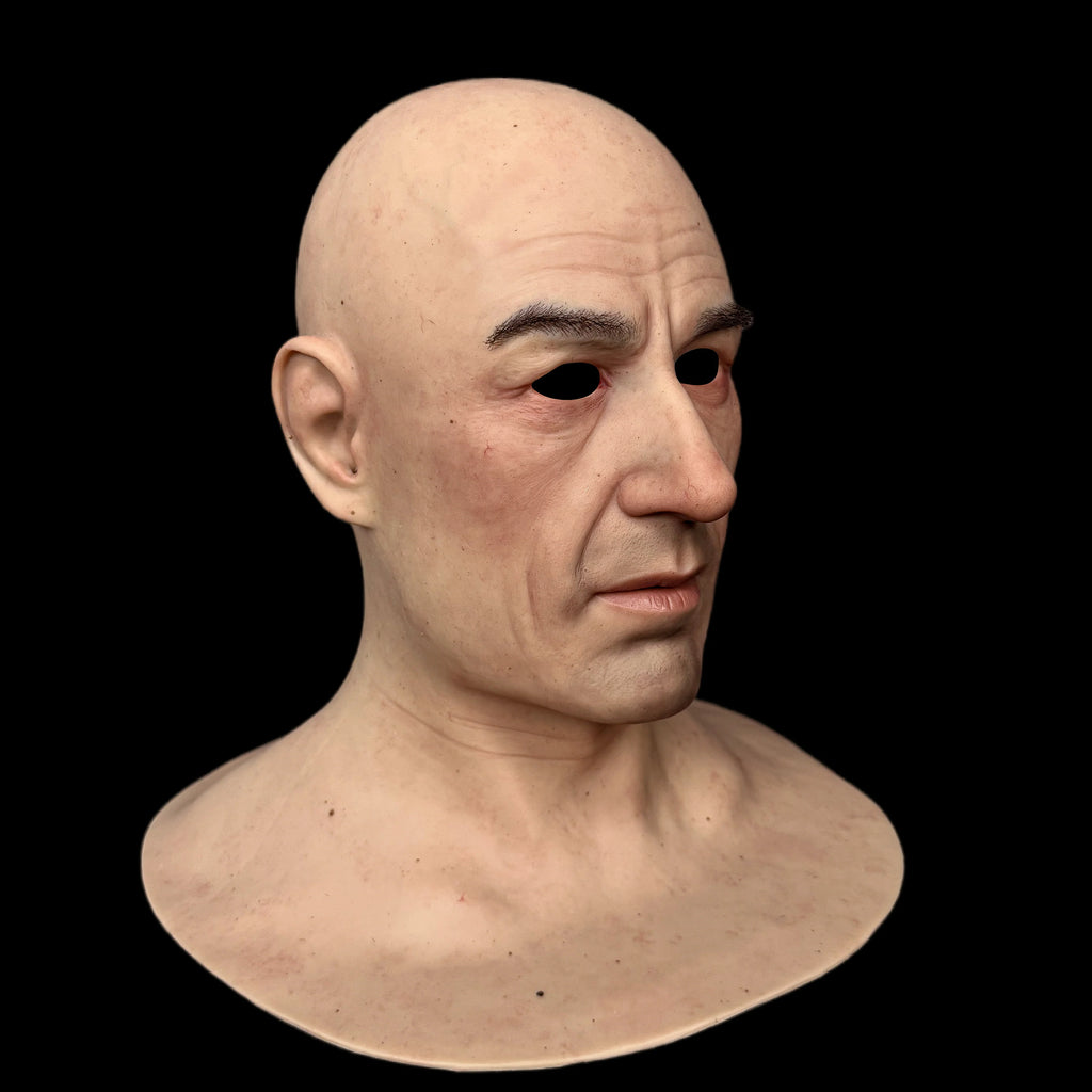 Lucas Ultra Realistic Silicone Mask – Full Head Elderly Male Face Mask for Halloween, Cosplay & Theater