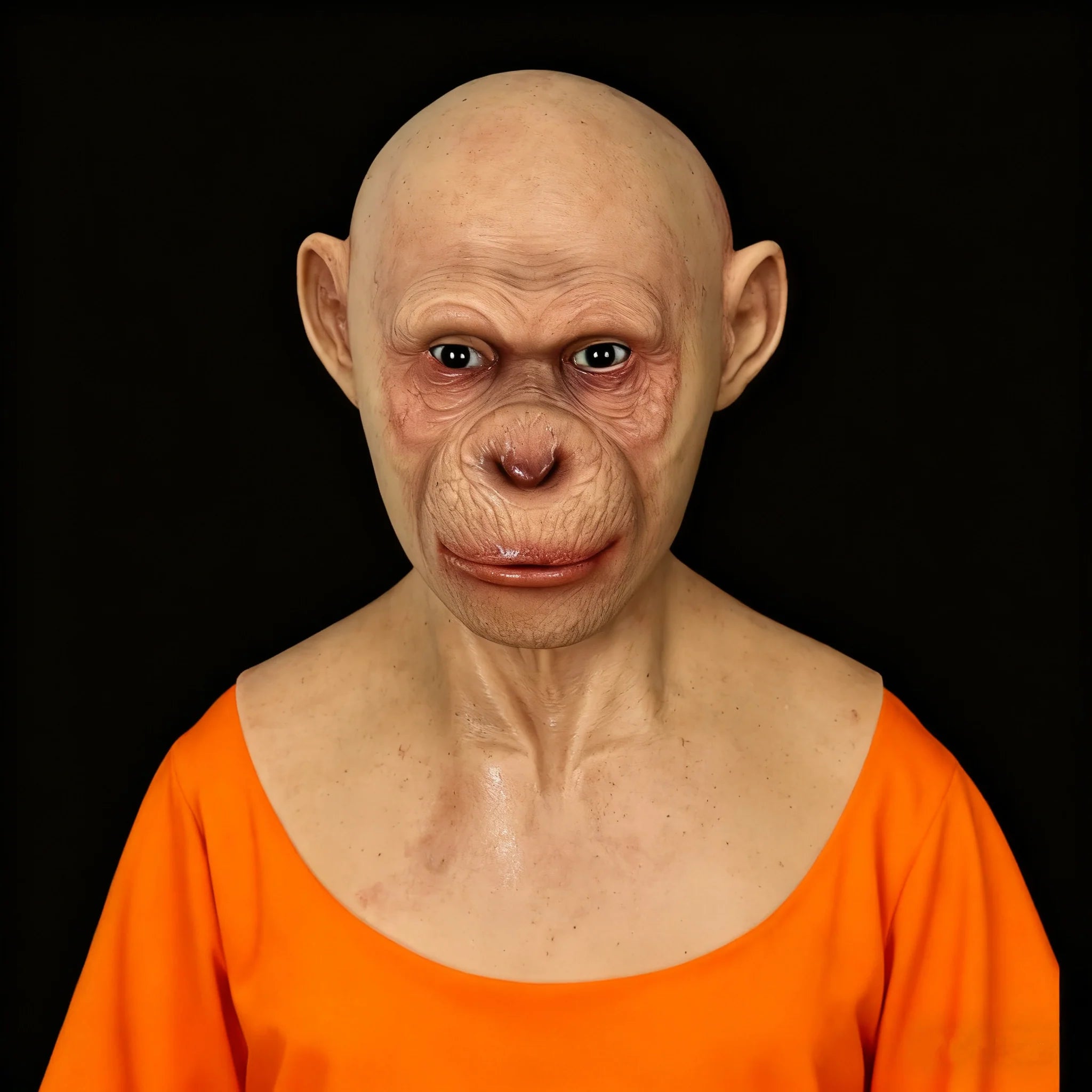 Monkey Mask Full-Head Animal Mask Halloween Party Carnival Prop Silicone Mask Adult Size